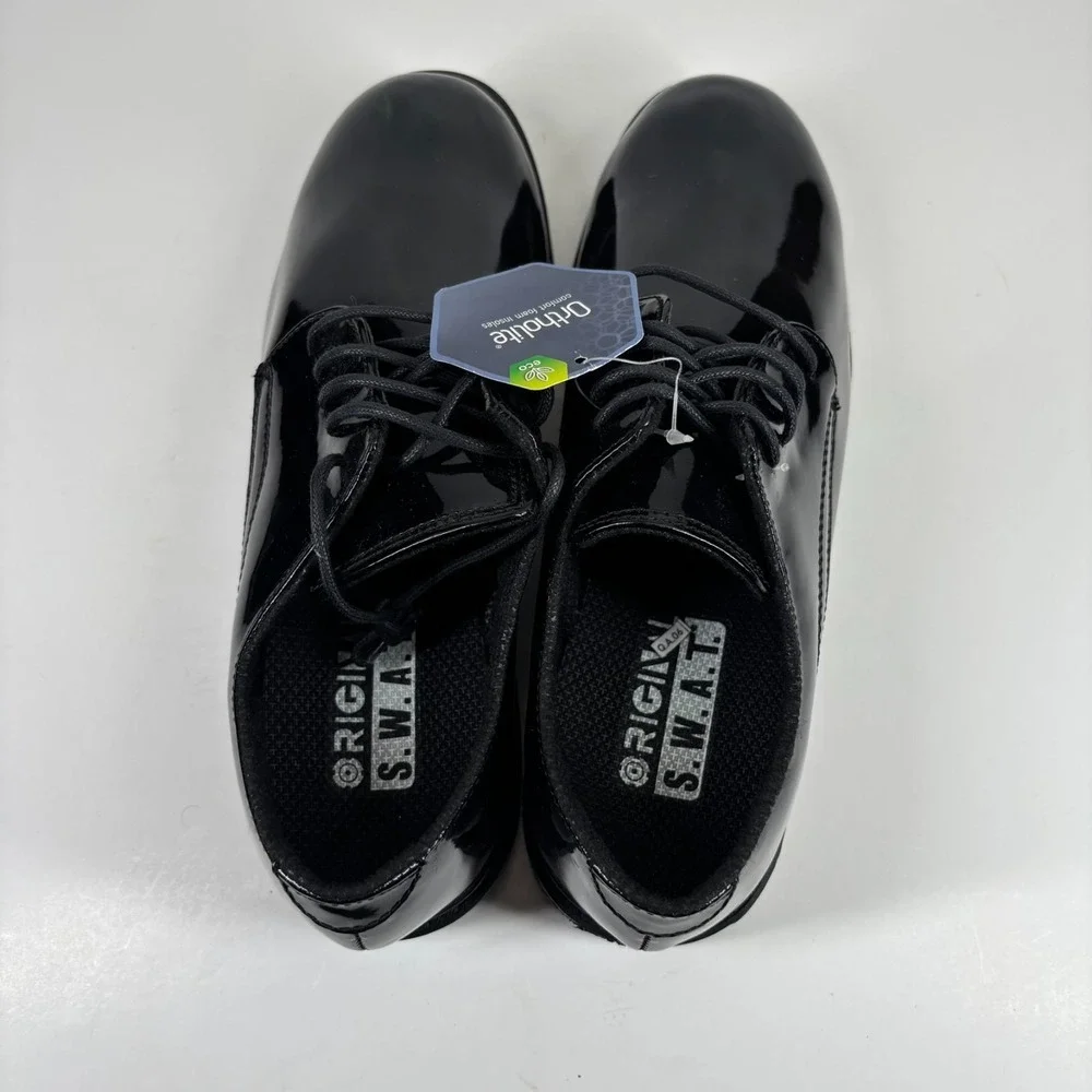 Original S.W.A.T. 118001 Men's US 10 Black High Gloss Dress Oxford Uniform Shoes